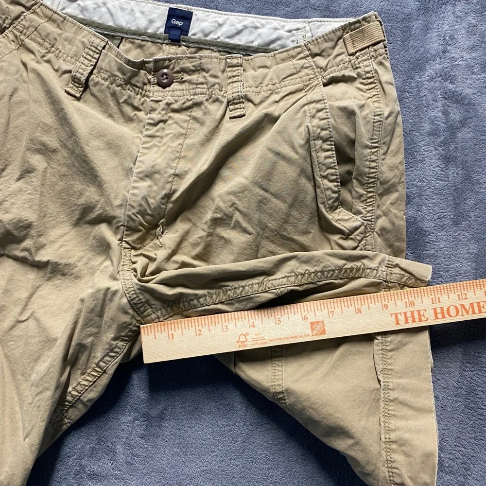 Gap Shorts Mens 34 Cargo Khaki Tan Wide Leg Utility Outdoor Baggy Made in 2010